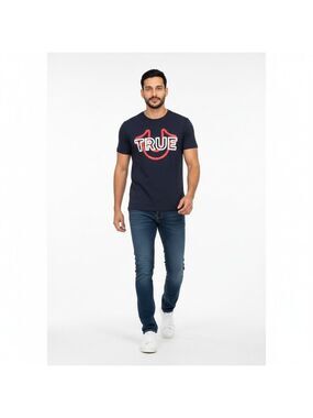 True Religion Graphic Logo T-Shirt | Men’s Large | Black Short Sleeve Tee